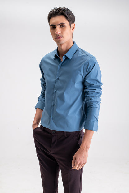 SLIM FIT CASUAL PLAIN SHIRT