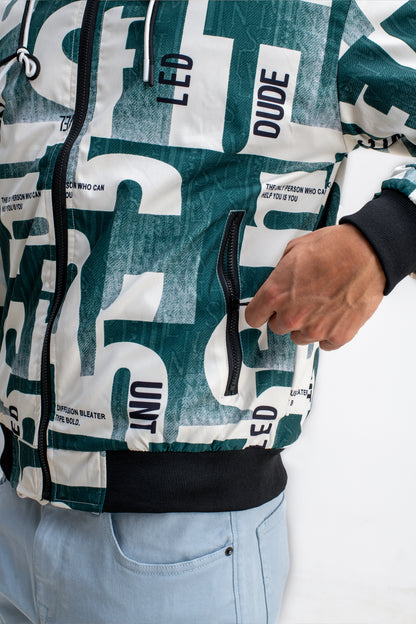 REVERSIBLE ABSTRACT PRINTED JACKET