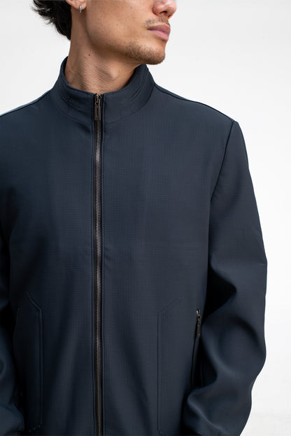 MANDARIN COLLAR PLAIN JACKET