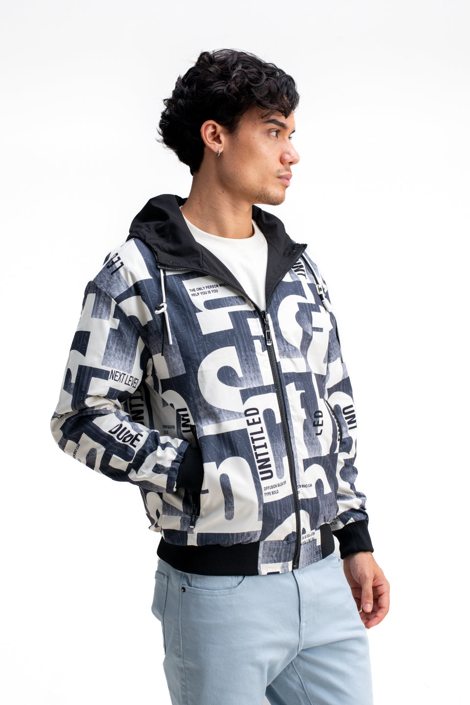 REVERSIBLE ABSTRACT PRINTED JACKET