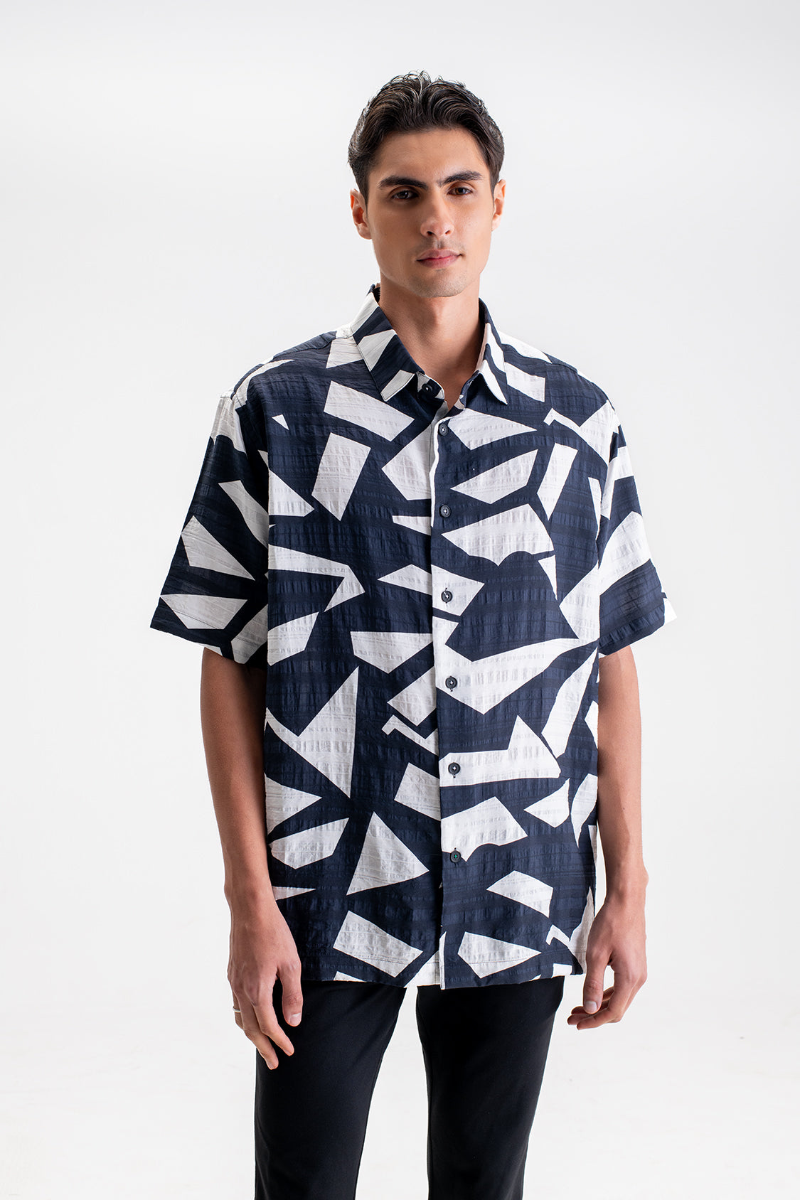 ABSTRACT PRINT HALF SLEEVES SHIRT