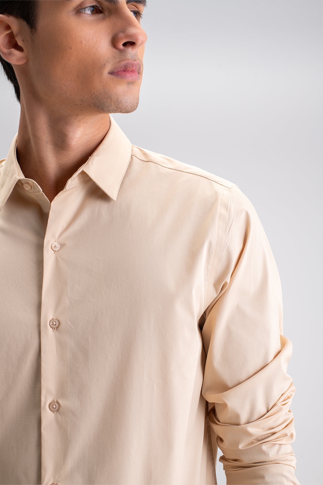 SLIM FIT CASUAL PLAIN SHIRT