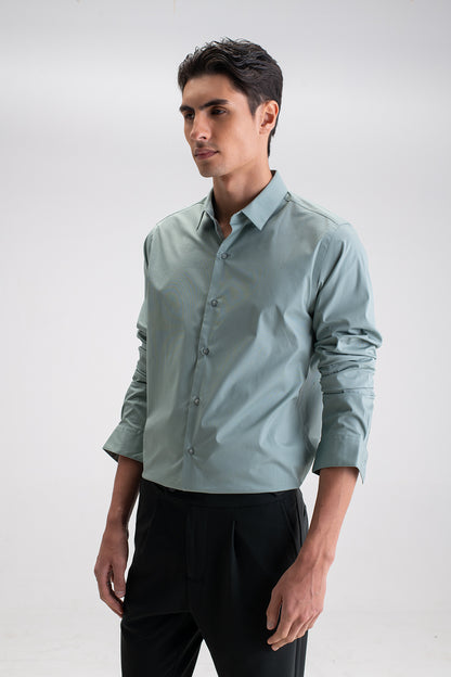 SLIM FIT CASUAL PLAIN SHIRT