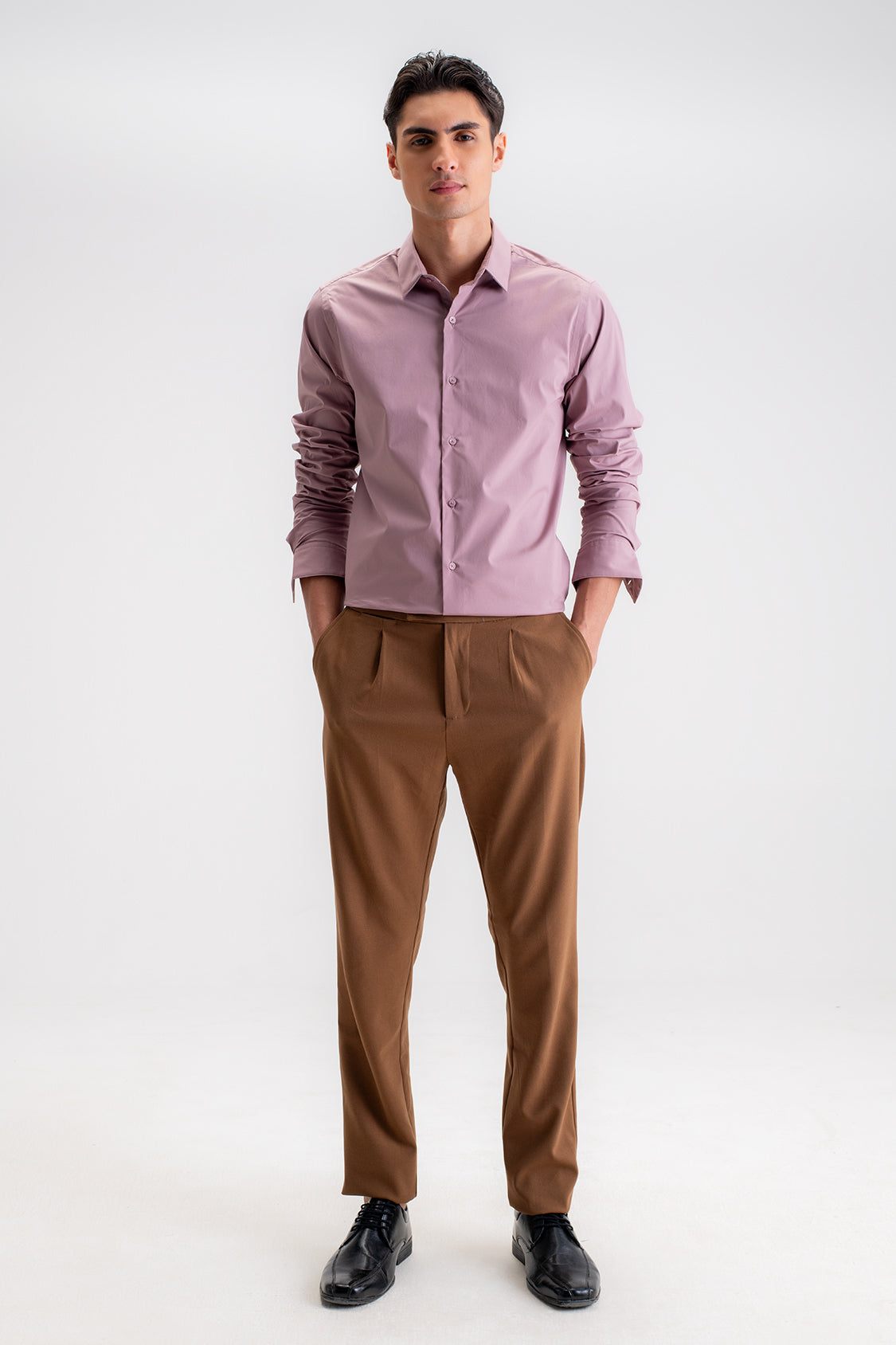 SLIM FIT CASUAL PLAIN SHIRT