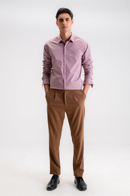 SLIM FIT CASUAL PLAIN SHIRT