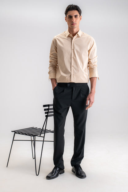 SLIM FIT CASUAL PLAIN SHIRT