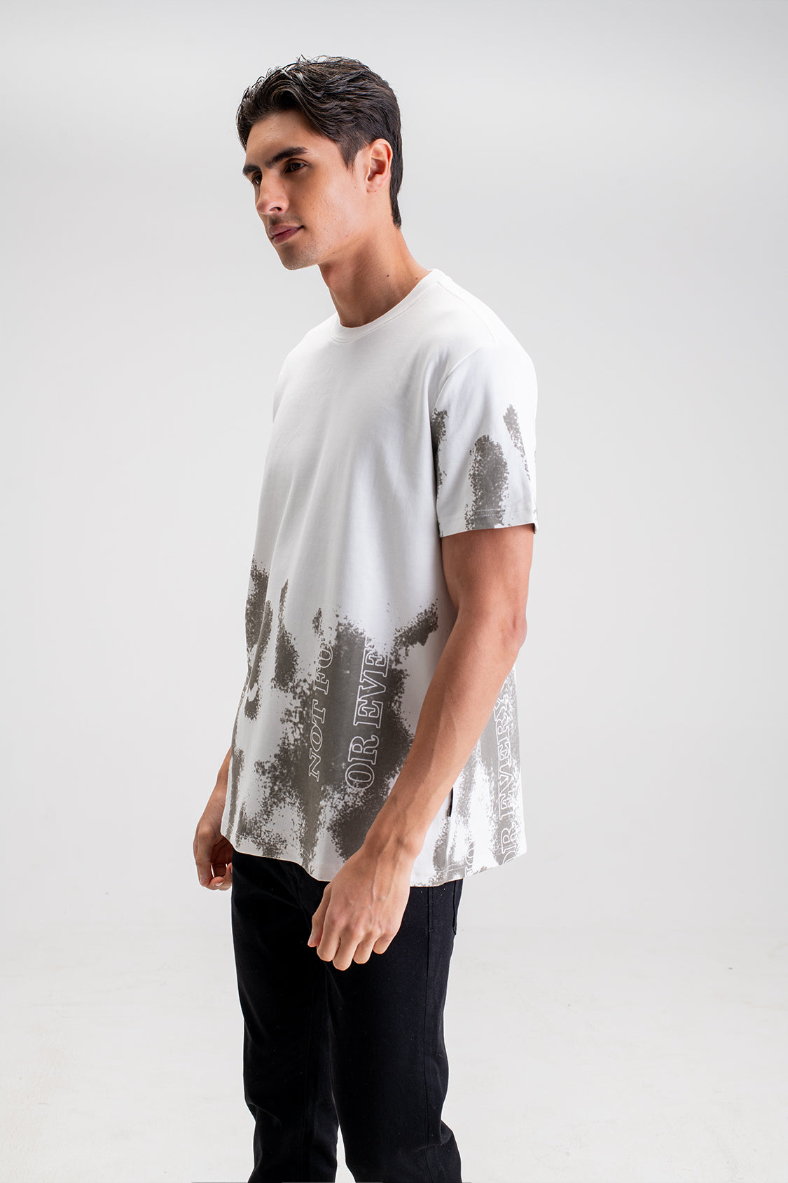 ABSTRACT PRINT OVERSIZED T-SHIRT