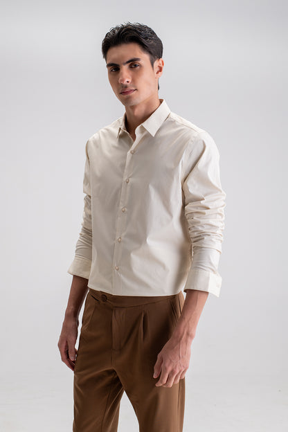 SLIM FIT CASUAL PLAIN SHIRT