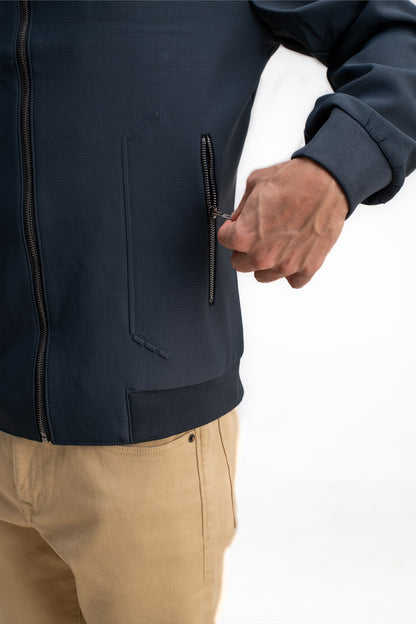 MANDARIN COLLAR PLAIN JACKET