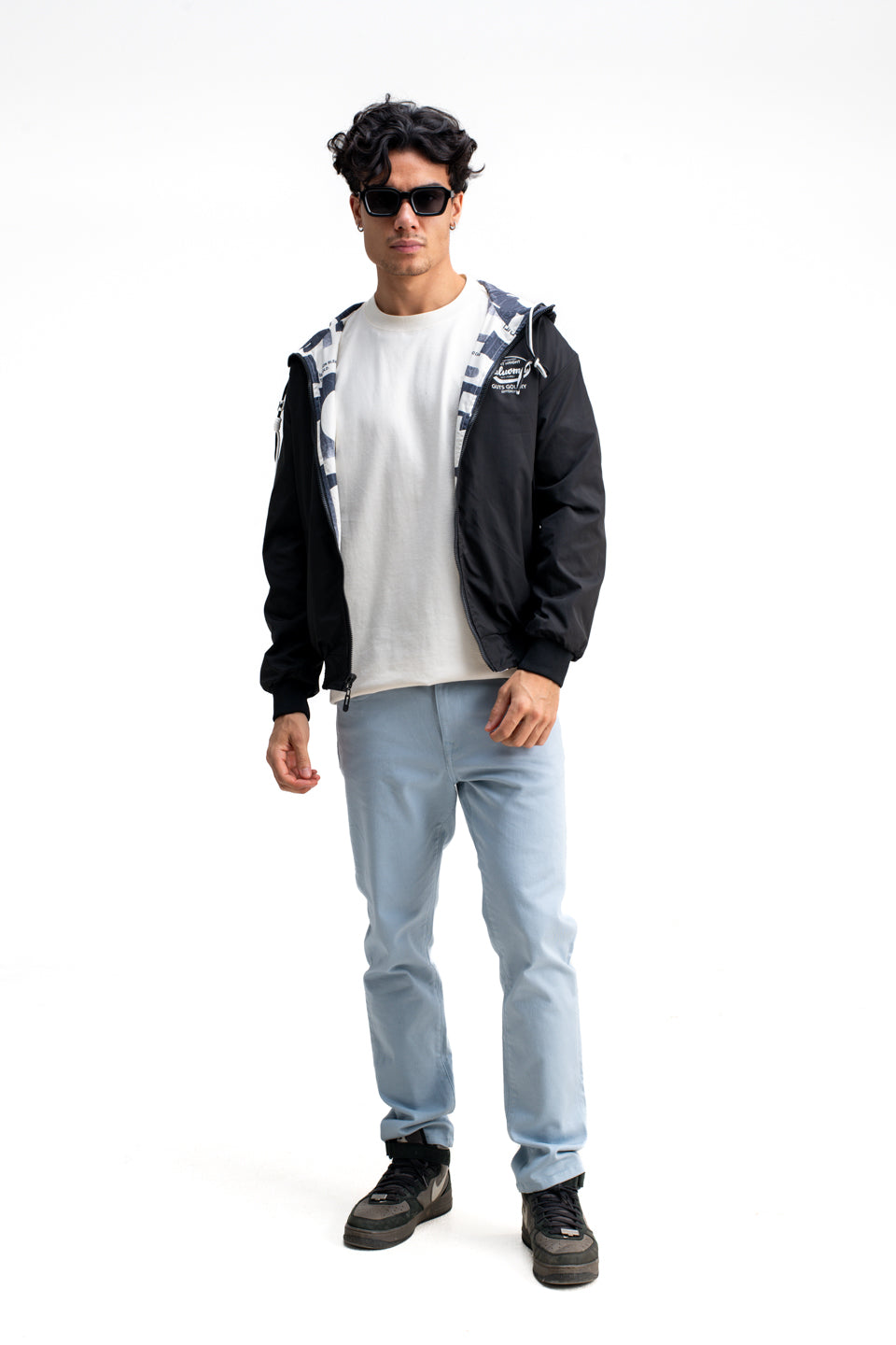 REVERSIBLE ABSTRACT PRINTED JACKET