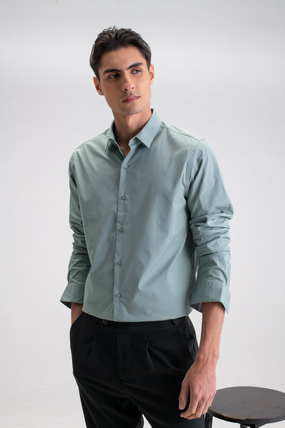 SLIM FIT CASUAL PLAIN SHIRT