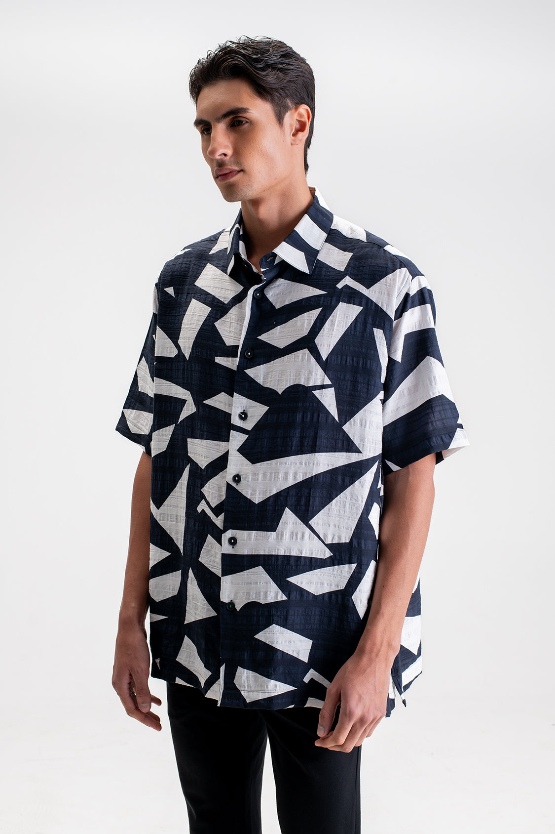 ABSTRACT PRINT HALF SLEEVES SHIRT