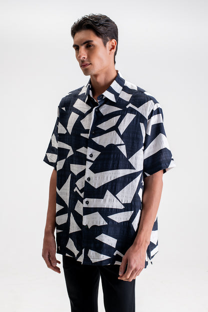 ABSTRACT PRINT HALF SLEEVES SHIRT