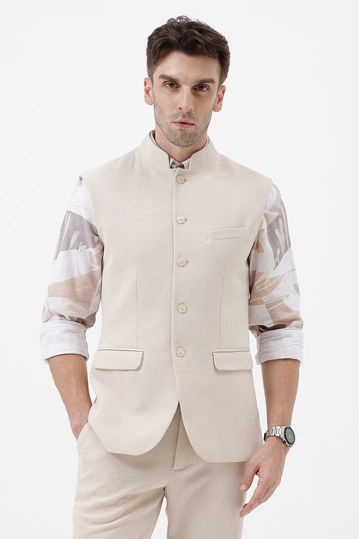 DEEP CREAM- 4 WAISTCOAT