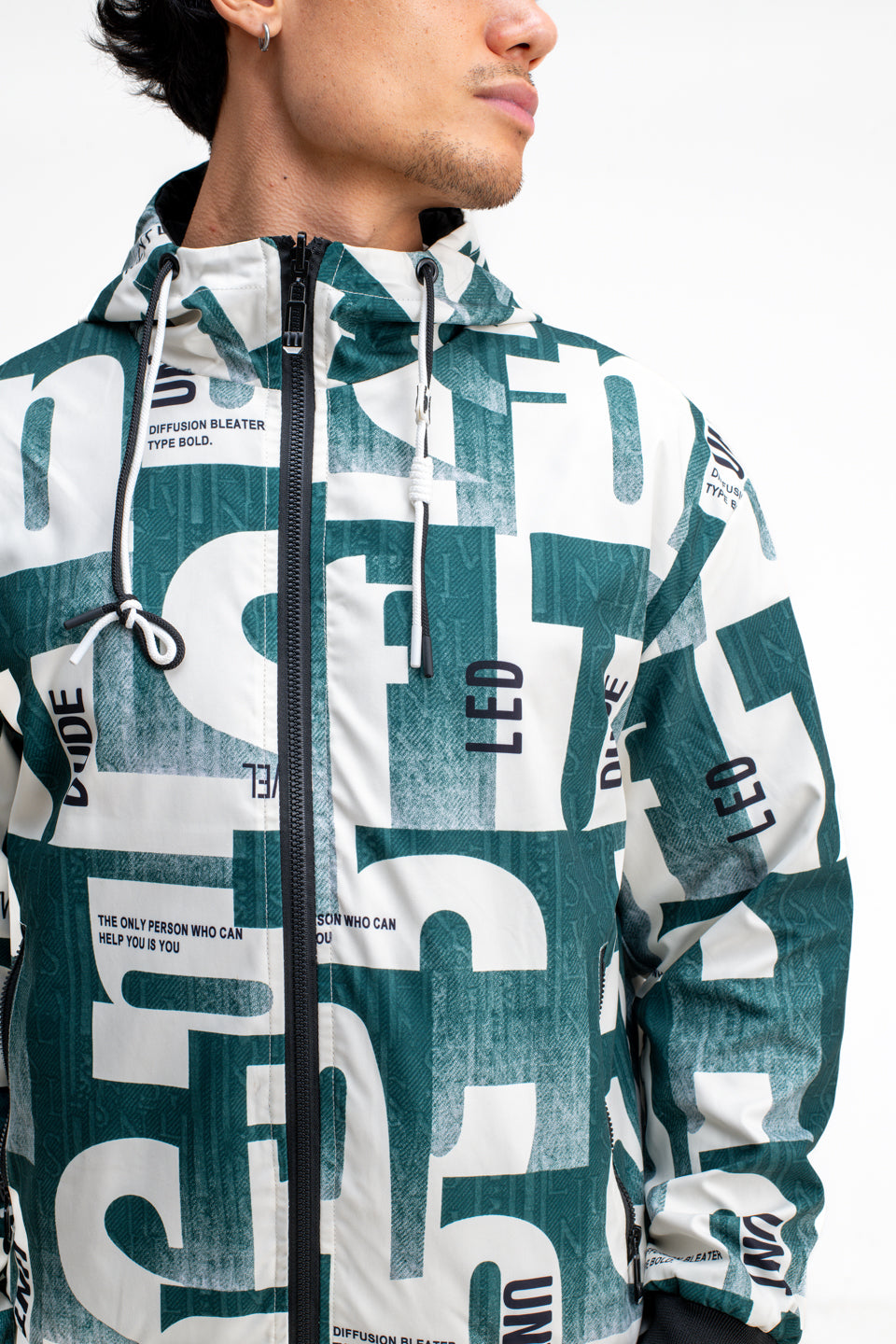 REVERSIBLE ABSTRACT PRINTED JACKET