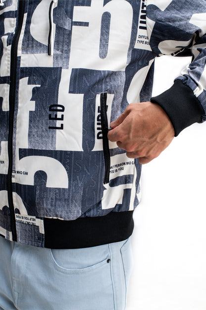 REVERSIBLE ABSTRACT PRINTED JACKET
