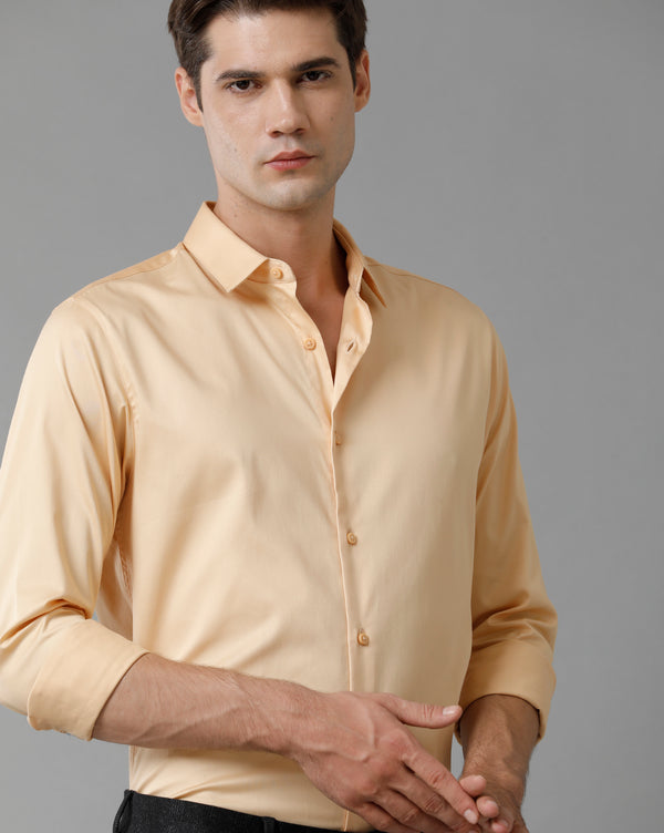 Men's Solid Cotton Stretch Shirt