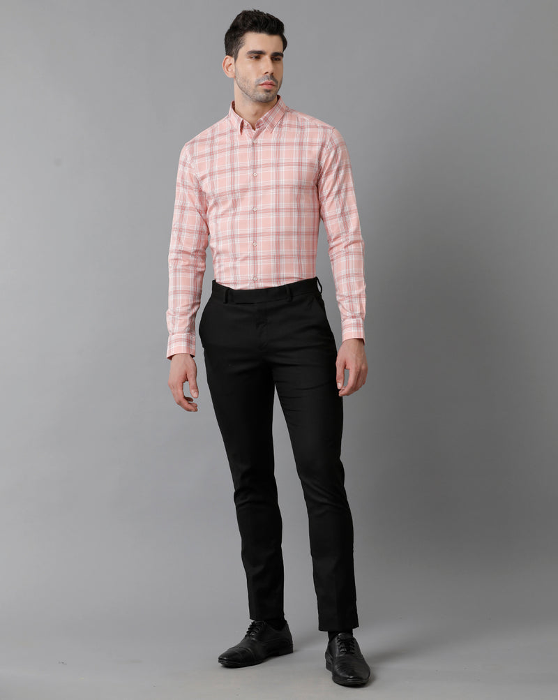 Men's Black Checkered Cotton Shirt
