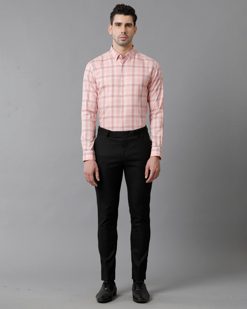 Men's Black Checkered Cotton Shirt