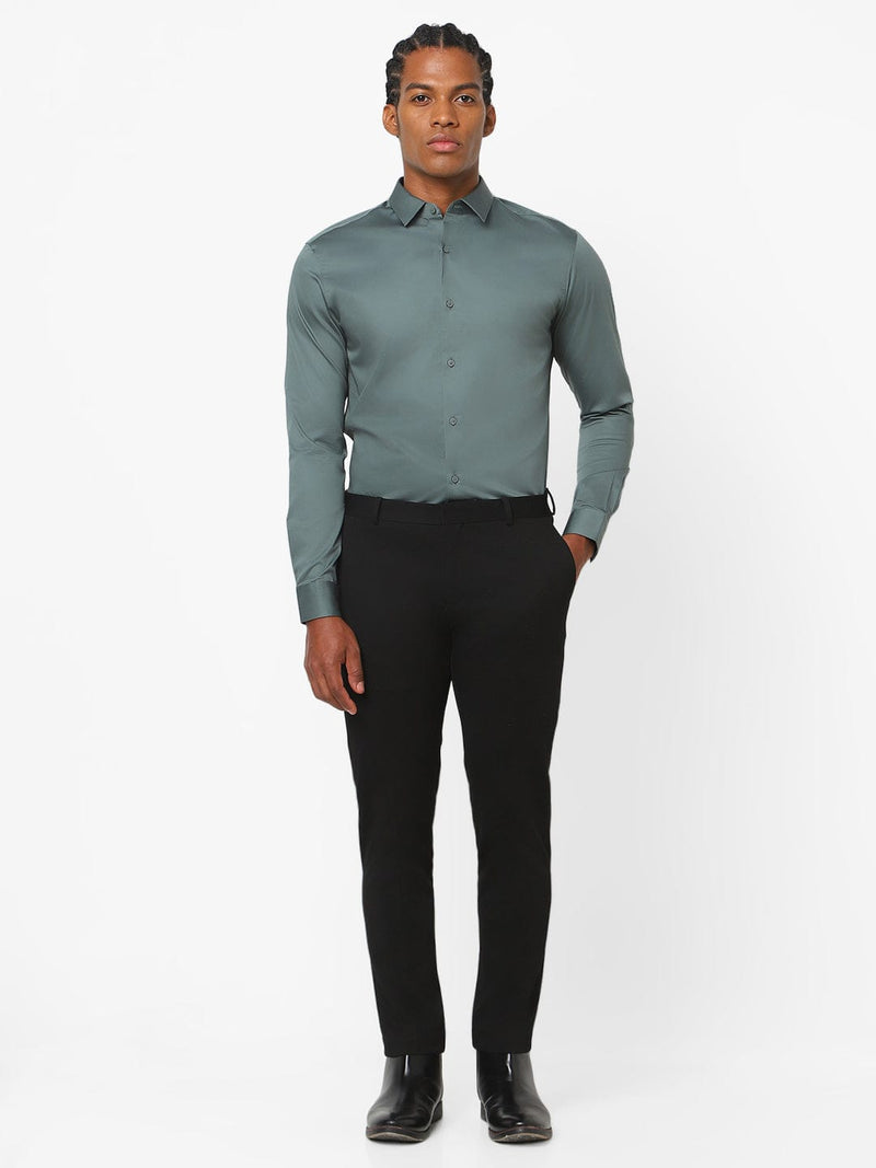 Men's Artichoke Green Solid Shirt