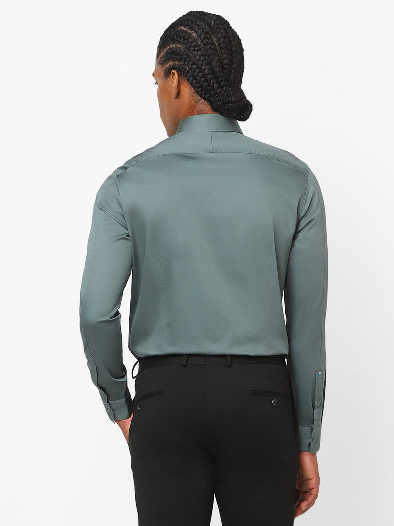 Men's Artichoke Green Solid Shirt