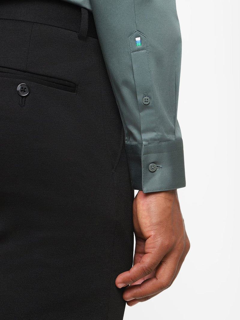 Men's Artichoke Green Solid Shirt