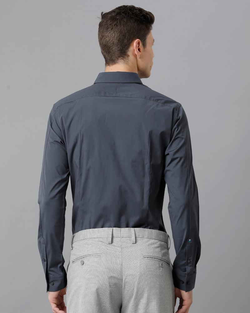 Men's Charcoal Cotton Stretch Shirt