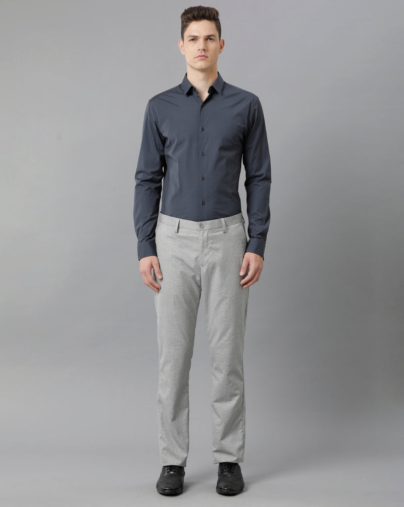 Men's Charcoal Cotton Stretch Shirt