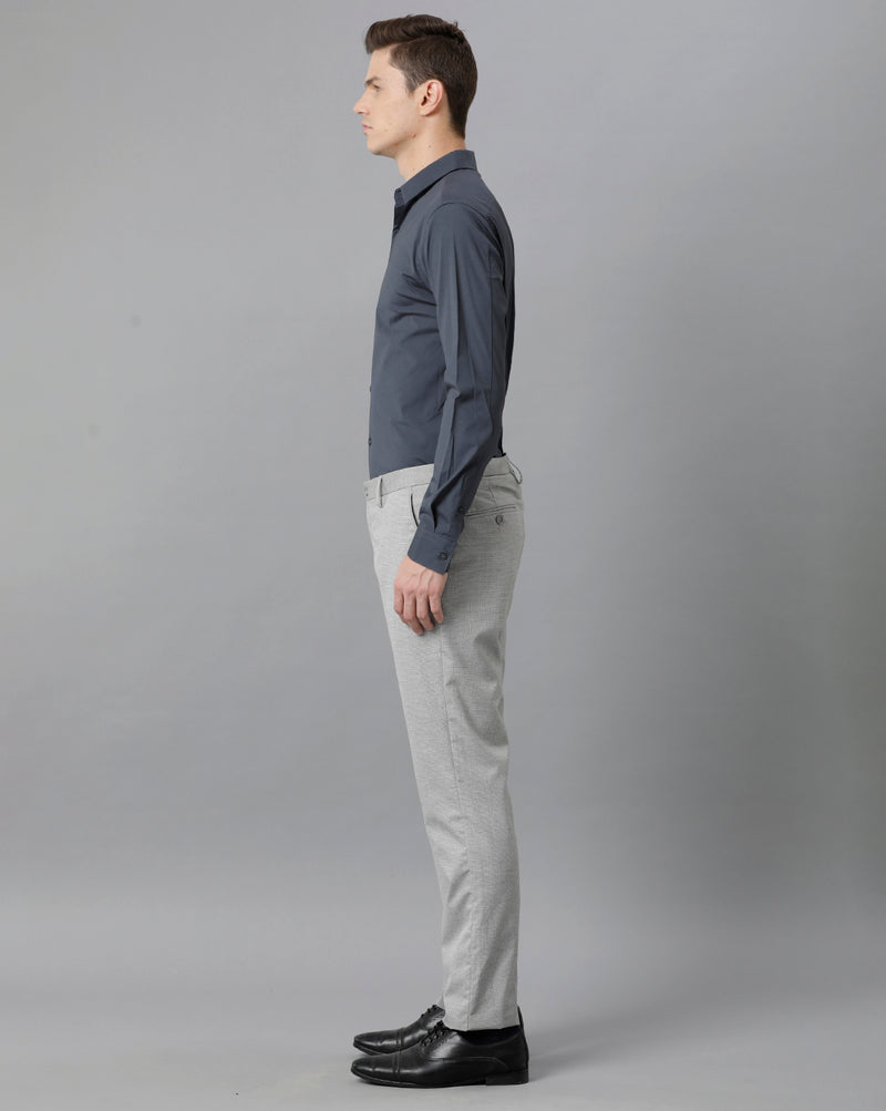 Men's Charcoal Cotton Stretch Shirt