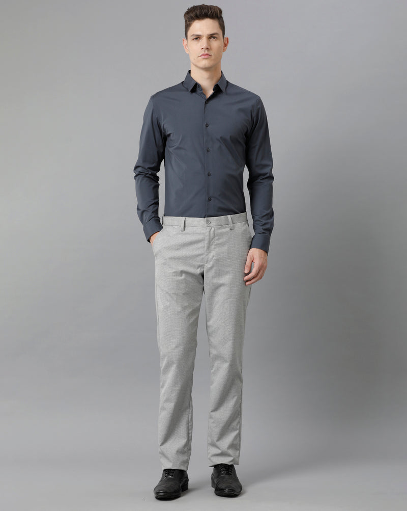 Men's Charcoal Cotton Stretch Shirt