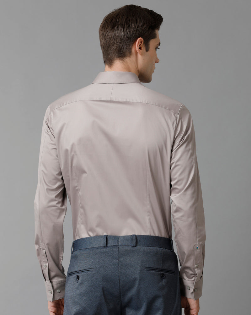 Men's Dark Grey Cotton Stretch Shirt