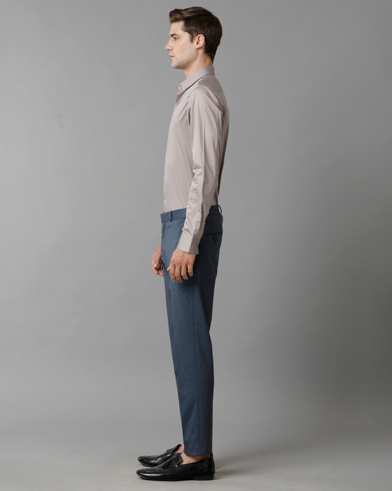 Men's Dark Grey Cotton Stretch Shirt