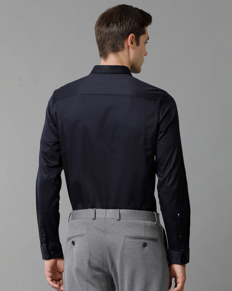 Men's Navy Cotton Stretch Shirt