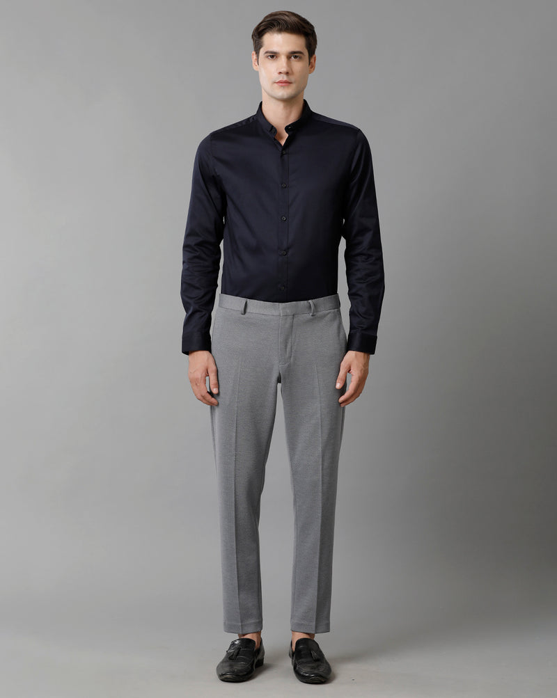 Men's Navy Cotton Stretch Shirt