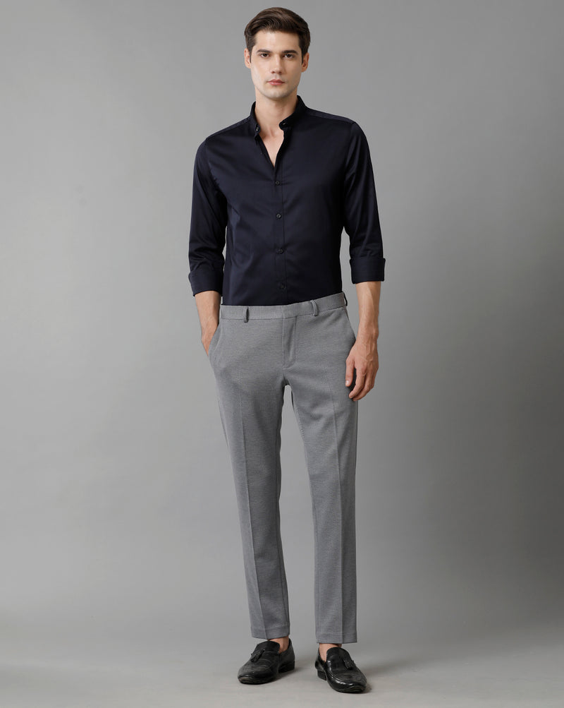 Men's Navy Cotton Stretch Shirt