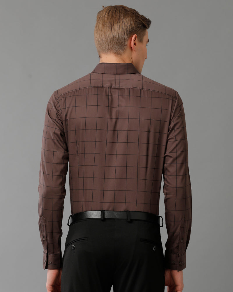 Men's Brown Stripped Shirt