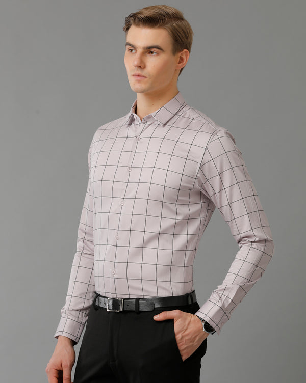Men's Orchid Hush Checkered Cotton Stretch Shirt