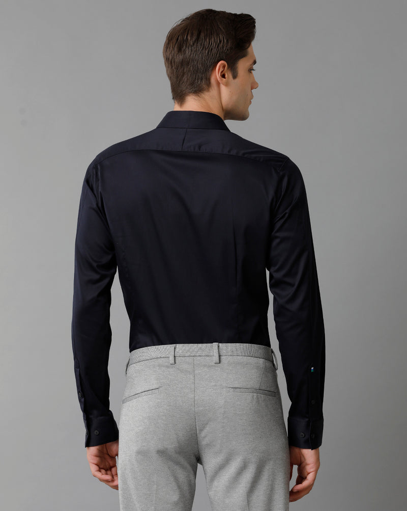 Men's Navy Cotton Stretch Shirt