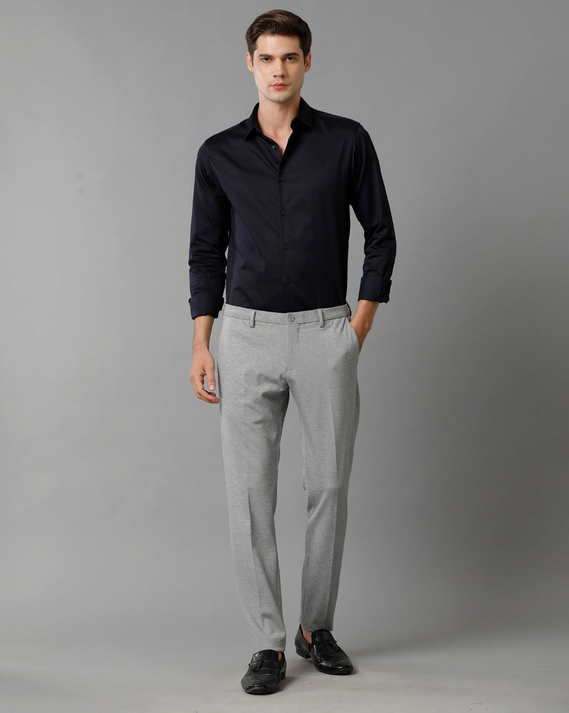 Men's Navy Cotton Stretch Shirt