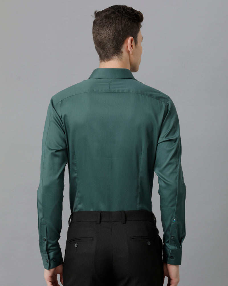 Men's Bistro Green Cotton Stretch Shirt
