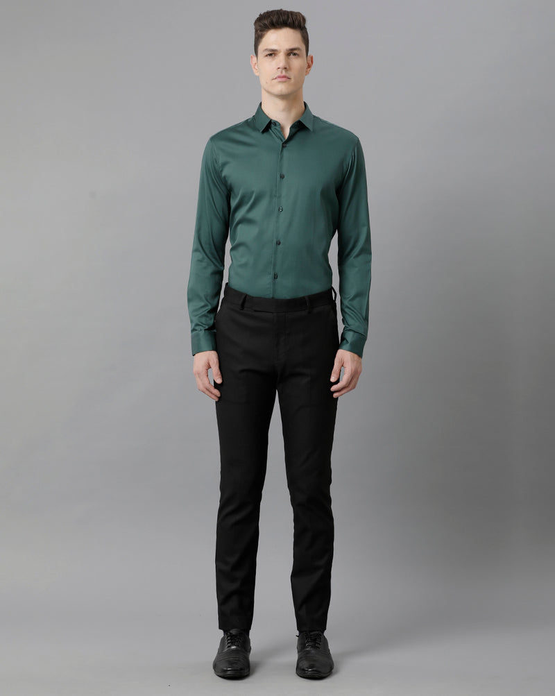 Men's Bistro Green Cotton Stretch Shirt