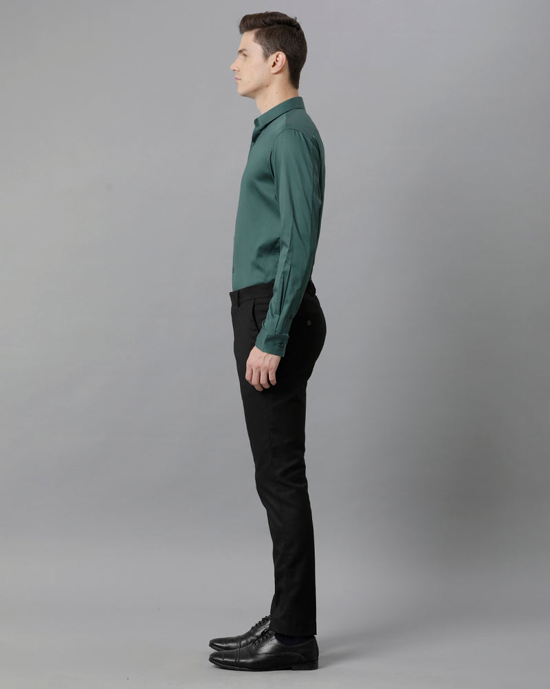 Men's Bistro Green Cotton Stretch Shirt