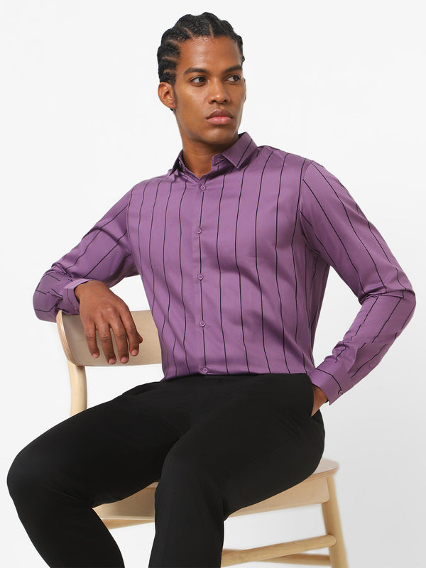 Men's violet striped shirt walsh