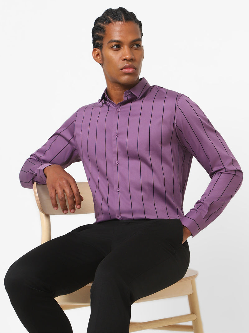 Men's violet striped shirt walsh