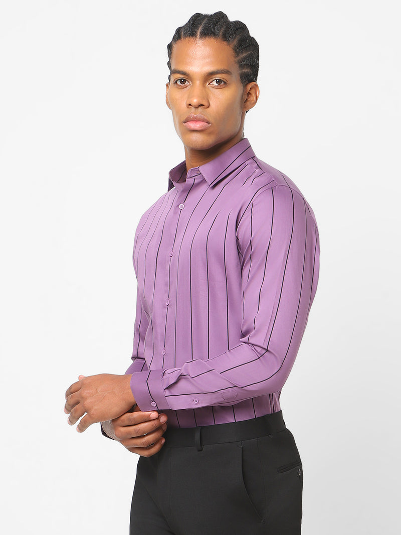 Men's violet striped shirt walsh