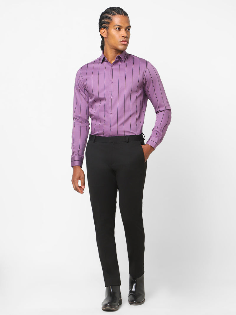 Men's violet striped shirt walsh