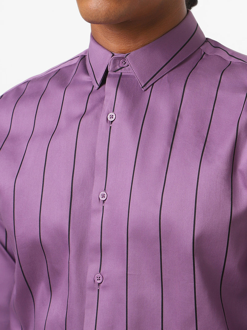 Men's violet striped shirt walsh