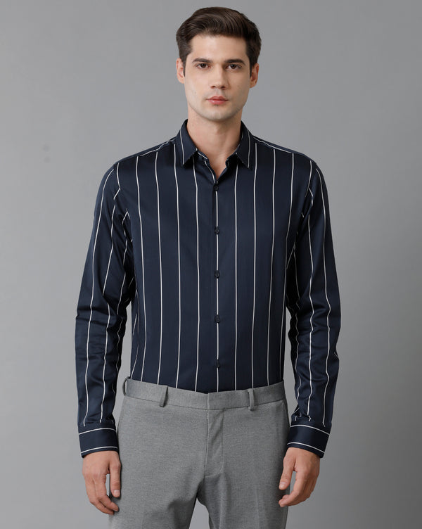 Men's Navy Stripped Shirt