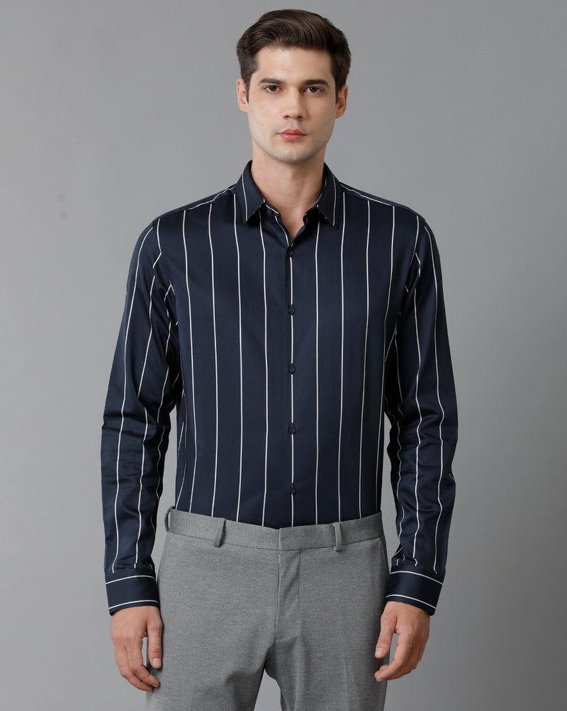 Men's Navy Stripped Shirt