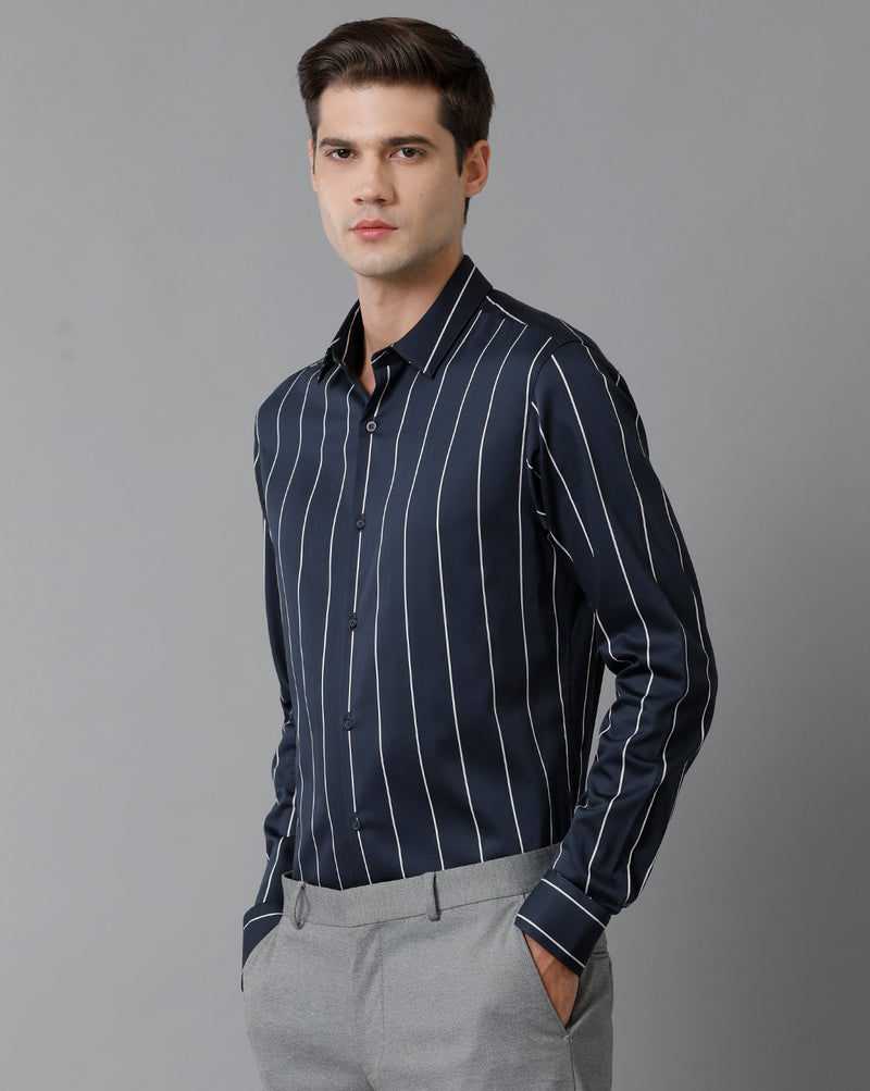 Men's Navy Stripped Shirt